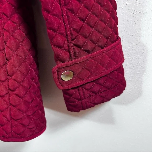 Mackintosh New England Quilted Collared Jacket Cranberry Women’s Size Small - Picture 7 of 14